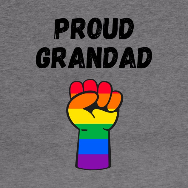 Proud Grandad Rainbow Pride T Shirt Design by Rainbow Kin Wear